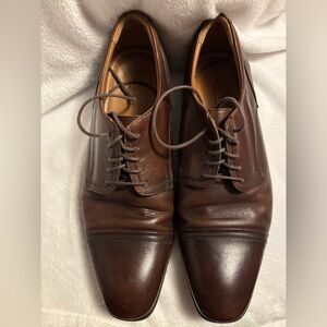 Johnston & Murphy Domani Oxford Leather Brown Shoes Men’s Size 12M